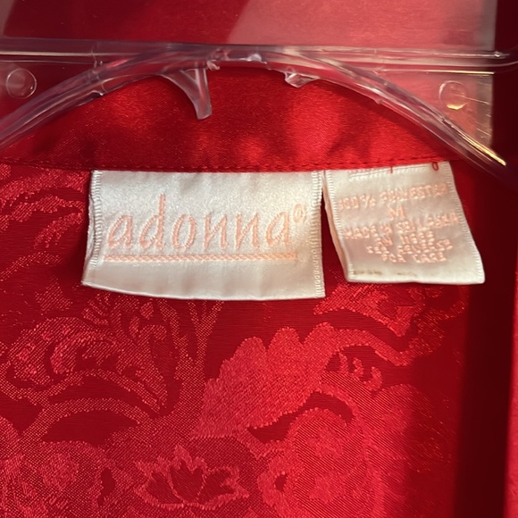 Adonna Red Satin Robe - Picture 2 of 3